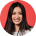Smiling woman in white shirt