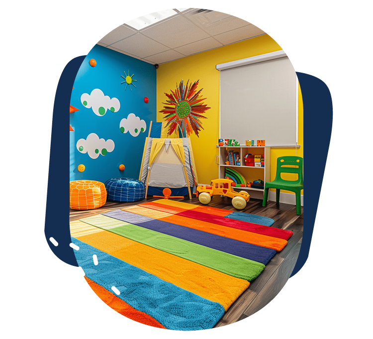 Colorful children's playroom