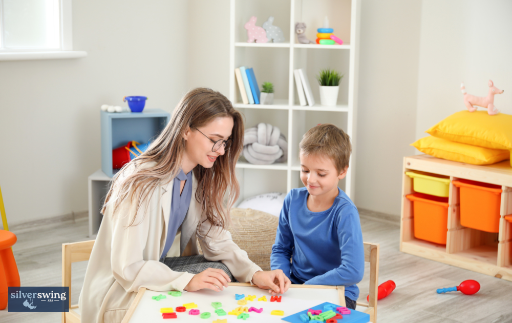 boy receiving behavior therapy