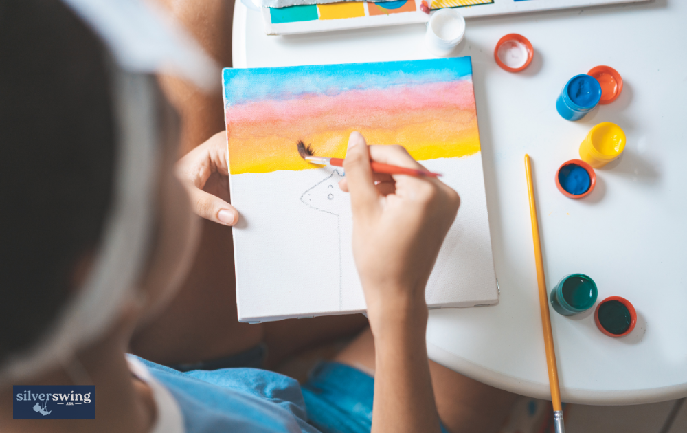 Child painting